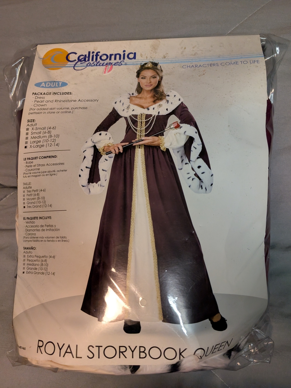 California Costumes Burgundy and White Faux Fur Trimmed Royal Storybook Queen